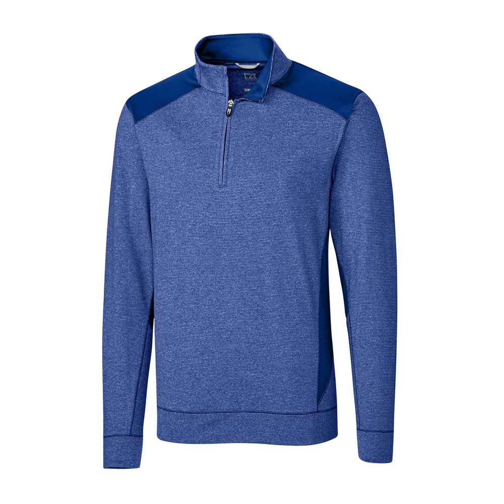 NWT Cutter & Buck Tour Blue Heather Shoreline Colorblock